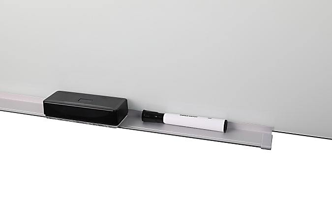 WorkPro Magnetic Glass Unframed Dry Erase Whiteboard 72 x 48 White ...