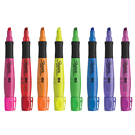 Sharpie® Accent® Tank-Style Highlighters, Assorted Colors, Pack Of 8