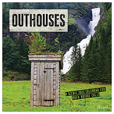TF Publishing Scenic Wall Calendar, 12" x 12", Outhouses, January To December 2022