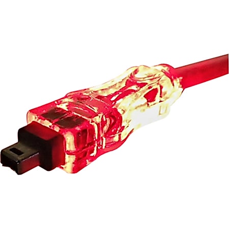 QVS FireWire/i.Link 6Pin to 4Pin A/V Translucent Cable with LEDs