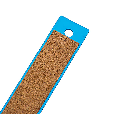 JAM Paper Non Skid Stainless Steel Ruler 12 Blue - Office Depot