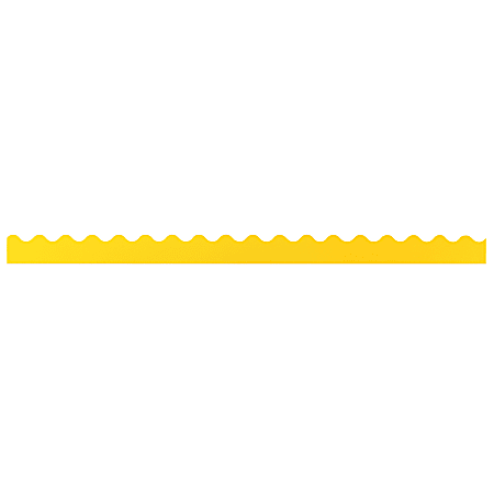 Carson-Dellosa Scalloped Border, 36" Length, Yellow, Pack Of 6