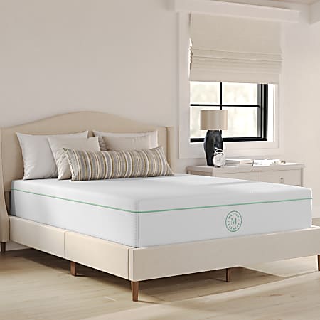 Martha Stewart SleepComplete 12 Inch Medium Firm Triple-Action Cooling Gel Memory Foam Mattress with Soft Breathable CoolWeave Jacquard Quilted Top, Queen