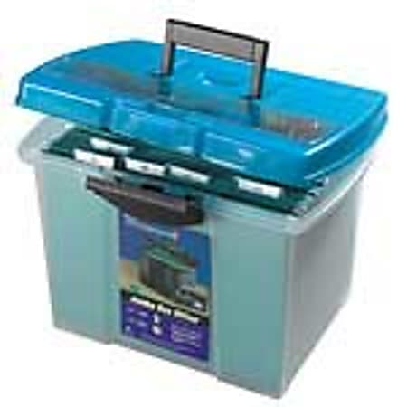 Esselte® SpaceMaker™ Jumbo Box Office™ File, Clear With Blue Lid