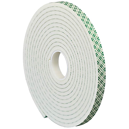 3M™ 4004 Double-Sided Foam Tape, 3" Core, 0.5" x 5 Yd., Natural