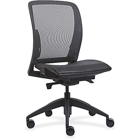 Lorell Ergonomic Mesh Armless Mid Back Chair Black Office Depot