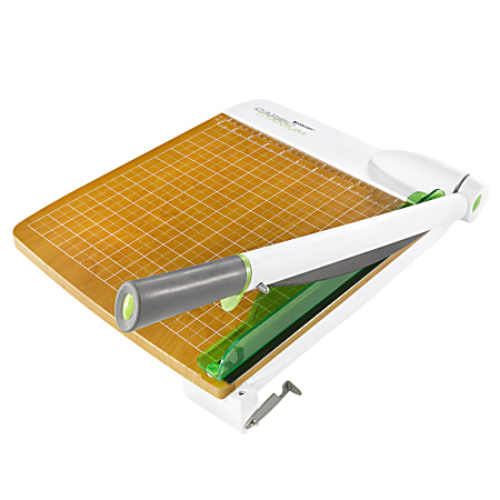 Westcott&reg; CarboTitanium Guillotine Heavy-Duty Trimmer, 12", White/Green