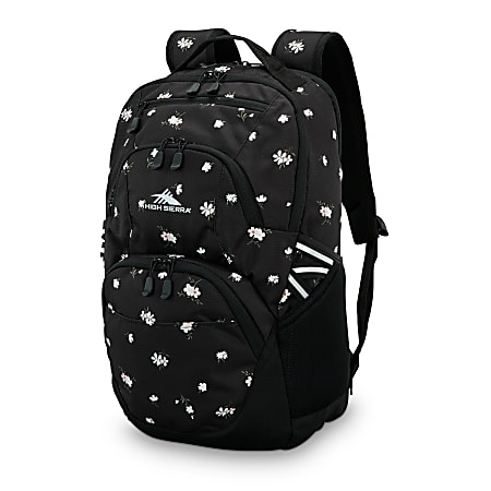 High Sierra Swoop Laptop Backpack With 17" Laptop Pocket, Black Floral