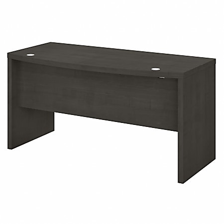 Bush Business Furniture Echo 60"W Bow-Front Computer Desk, Charcoal Maple, Standard Delivery