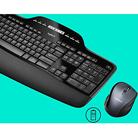Logitech Handed MK710 Depot Full Office Straight Right Size Mouse Optical Keyboard Wireless - Black