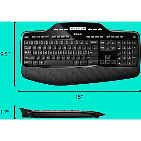 Logitech MK710 Wireless Straight Full Size Keyboard Black Depot - Right Handed Optical Office Mouse