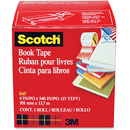 Scotch Book Tape Value Pack, 3 Core, (2) 1.5 x 15 yds, (4) 2 x