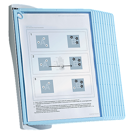 Sherpa Wall Reference System, 10 Panels, 8 1/2" x 11", Clear/Gray/Light Blue