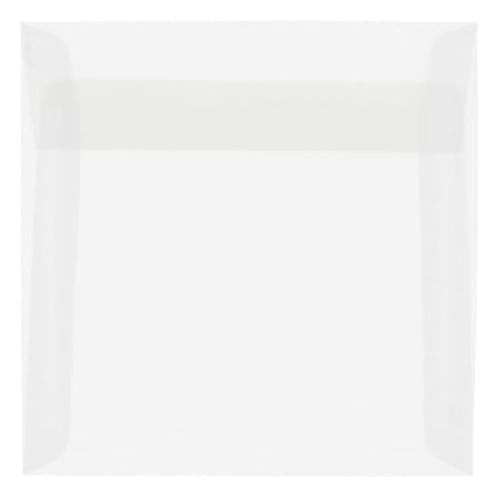 JAM Paper® Translucent Vellum Invitation Envelopes, #9, Gummed Seal, Clear, Pack Of 25