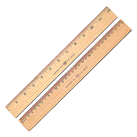 Westcott® 2-Sided Metric Ruler, 1/16"/1 mm Increments