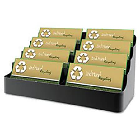 Deflect-O® 8-Compartment Business Card Holder, 3 7/8"H x