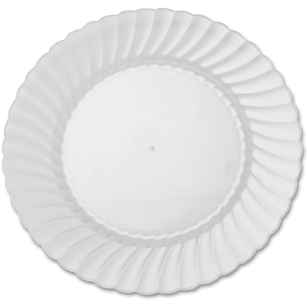 Classicware WNA Comet Plastic Dinnerware - 9" Diameter Plate - Polystyrene, Plastic - Disposable - Clear - 180 Piece(s) / Carton