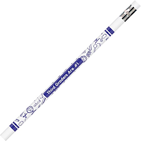 Moon Products Third Graders Are No.1 Pencil - #2 Lead - White Wood Barrel - 12 / Dozen
