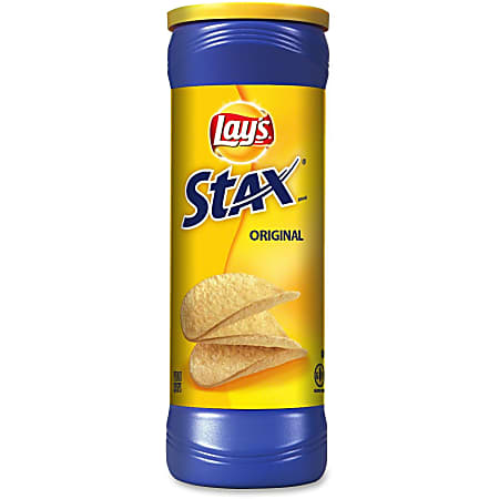 Lay's Stax Original Potato Crisps - Original - Canister - 5.75 oz - 11 / Carton