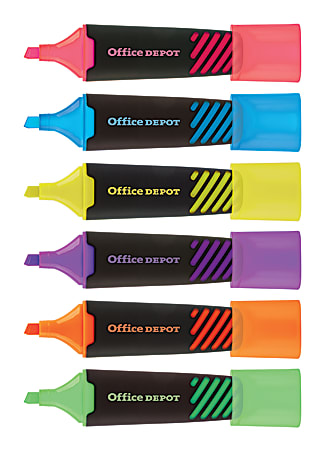 Office Depot Brand Liquid Highlighters Chisel Point