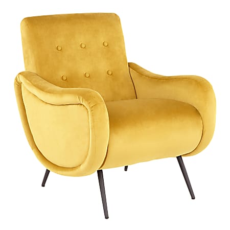 LumiSource Rafael Lounge Chair, Black/Yellow