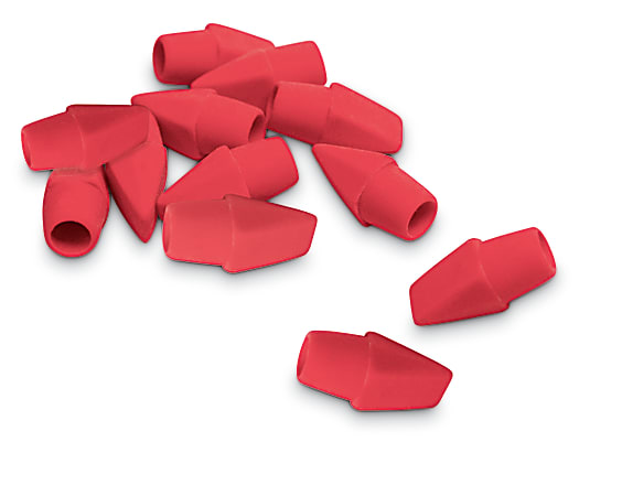 Office Depot Brand Eraser Caps Red Pack Of 12 Eraser Caps - Office Depot