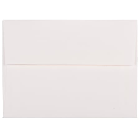JAM Paper® Booklet Invitation Envelopes, A6, Gummed Seal, Strathmore, Bright White Laid, Pack Of 25