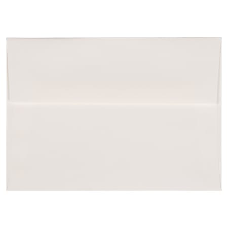 JAM Paper® Booklet Invitation Envelopes, A7, Gummed Seal, Laid Finish, Strathmore Bright White, Pack Of 25