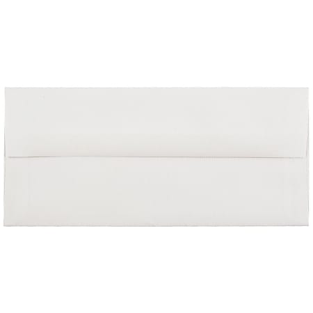 JAM Paper® Strathmore Booklet Envelopes, #10, Gummed Seal, Bright White Laid, Pack Of 25