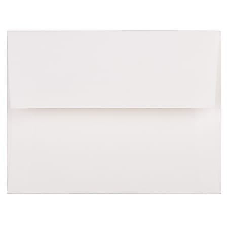 JAM Paper® Booklet Invitation Envelopes, A2, Gummed Seal, 30% Recycled, Strathmore Bright White, Pack Of 25