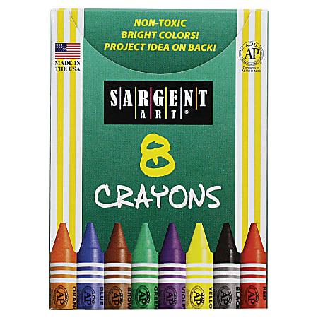 Sargent Art Crayons, Tuck Box Of 8