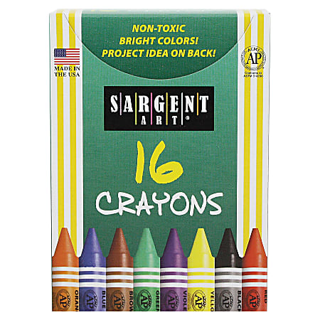 Sargent Art Crayons, Tuck Box Of 16