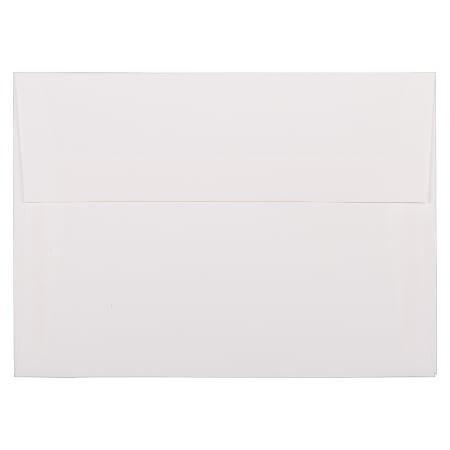 JAM Paper® Booklet Invitation Envelopes, A7, Gummed Seal, 30% Recycled, Strathmore Bright White, Pack Of 25