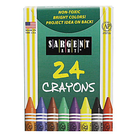 Sargent Art Crayons, Tuck Box Of 24