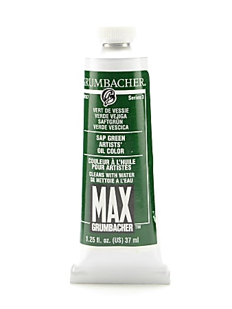 Grumbacher Max Water Miscible Oil Colors, 1.25 Oz, Sap Green, Pack Of 2