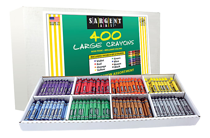 Colorations® Large Crayons - 8 Colors, Set of 400