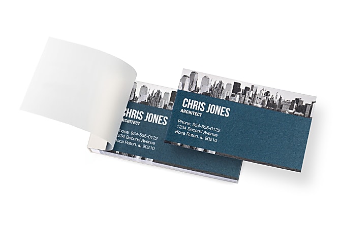 Full-Color Business Card Pack, 3 1/2" x 2", Solar White, Pack Of 100