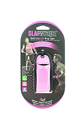 4ID Slap Wrapz LED Light-Up Slap Bracelet, 8"H x 4"W x 1"D, Pink