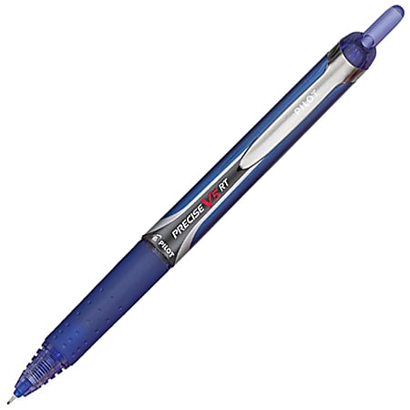 Pilot Precise V5 Liquid Ink Retractable Rollerball Pens Extra Fine Point  0.5 mm Blue Barrels Blue Ink Pack Of 12 - Office Depot