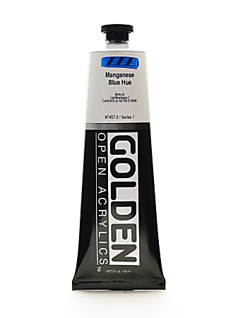 Golden OPEN Acrylic Paint, 5 Oz Tube, Manganese Blue Hue