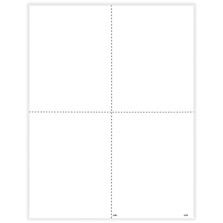 ComplyRight® W-2 Tax Forms, Blank Face With Backer Instructions, 4-Up (Box Format), Laser, 8-1/2" x 11", Pack Of 50 Forms