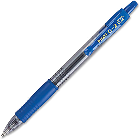 Pilot G2 Retractable Gel Pens Bold Point mm Clear Barrels Blue