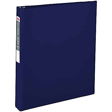 Office Depot® Brand Nonstick 3-Ring Binder, 1" Round Rings, 49% Recycled, Blue
