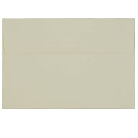 JAM Paper® Booklet Invitation Envelopes, A8, Gummed Seal, Strathmore Bright Ivory, Pack Of 25