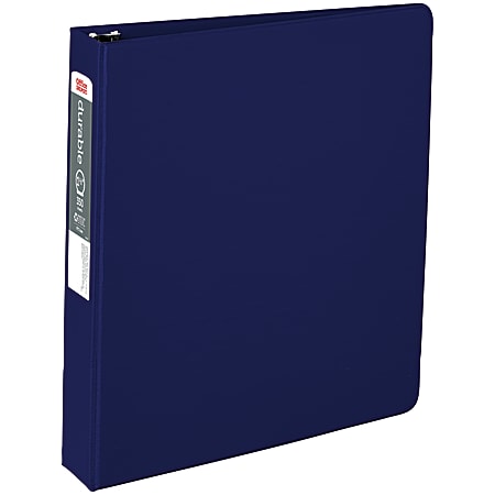 Office Depot® Brand Nonstick 3-Ring Binder, 1 1/2" Round Rings, 49% Recycled, Blue