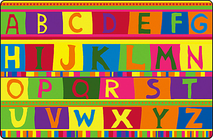 Flagship Carpets ABC Tapestry 3 x 5 Multicolor - ODP Business