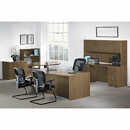Lorell Essentials 48 W Rectangular Computer Desk Shell 30 D Walnut ...