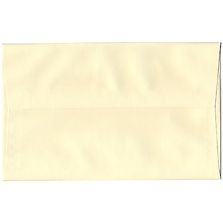JAM Paper® Booklet Invitation Envelopes, A10, Gummed Seal, Strathmore Ivory, Pack Of 25