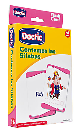 Dactic Count The Syllables Flashcards, 6-3/4" x 13/16," All Ages, Set Of 56 Flashcards