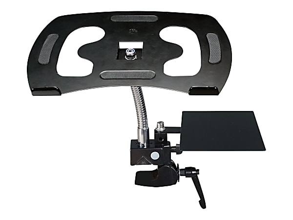 CTA Digital Heavy-Duty Gooseneck Clamp Stand - Mounting kit (desk clamp mount, flexible gooseneck, 2 holders) - for notebook / mouse - steel - surface mountable